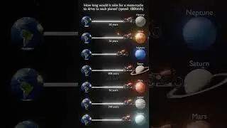 How long would it take for a motorcycle to drive to each planet?
