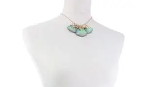 Alexis Bittar Crystal Studded Pleated Bib Necklace  SKU:8919234