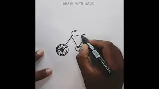 How to draw Bicycle Easy | Simple drawing | #easydrawing #drawtogether #drawing