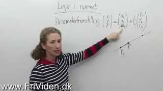 Linjens parameterfremstilling i rummet - ingen ligning kun parameterfremstilling