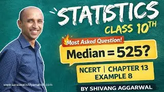 Class 10 Maths | Statistics | NCERT Chapter 13| Example 8 | Median (Most Asked Question)