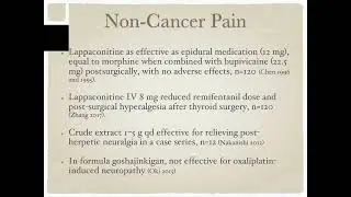20SW17 - Cancer Pain and Botanical Medicine