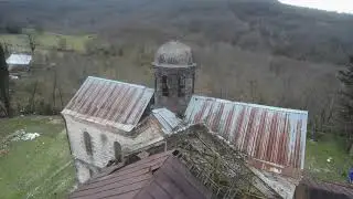 Скит св. Иоанна Крестителя в с. Анхуа Гудаутского района (съемки с дрона)