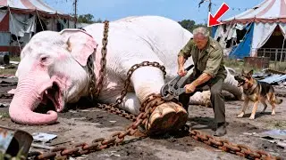 Rescuing a Circus Elephant Chained for Days&hellip; What a Veteran and His Dog Did Next Shocked All