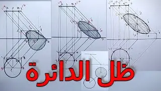 ظل الدائرة باوضعها المختلفة