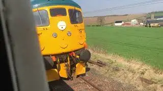 26038 Tom Clift running round at manuel 12/4/25 at Bo&rsquo;ness & Kinneil railway 2025