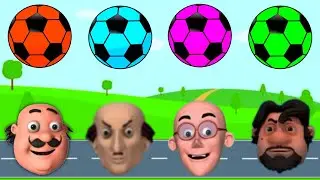 Green Balls vs Red Balls vs Blue Balls vs Purple -  Face Colour Matching