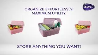 Multipurpose storage baskets with Lid for Home, Kitchen, and Office with 100% Food Grade & BPA Free.