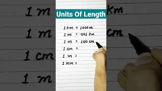 Units of length || Metric measures || Measurement || Lambai ki ikaiyan || Length || #shorts