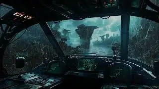Deep Space Rain and Thunderstorm Sounds | Relaxing Sci-Fi Ambience for Sleep, Focus, and Calm