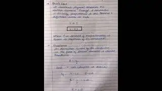 ✴️Physics Chapter 3 Current Electricity Class 12th Best Handwritten ✍️ Notes 📝