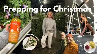 HOLIDAY VLOG: decorating for Christmas, grocery shopping, gym & turkey night car race