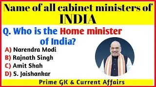  All cabinet ministers of India in 2025 #gk #currentaffairs #cabinetministers#primeminister#modi 