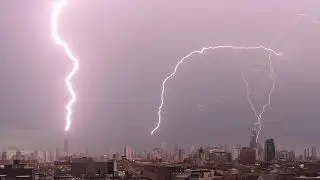 The Chicago Skyline taken over by lightning! 4/22/2019