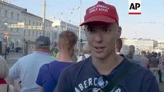 Crowds near palace watch departures of Trump and Putin