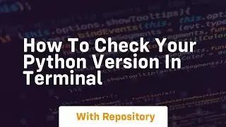 how to check your python version in terminal
