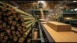 Inside the Bamboo Processing Plant &ndash; Turning Grass into Hardwood Flooring (Full Process)