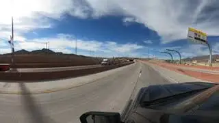 Driving along the El Paso/Juarez border wall