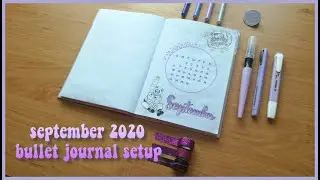 September Bullet Journal Setup Flipthrough | 💜✨ | Minimalistic bujo ✨