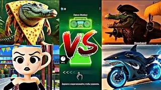 CROCODILE IN 4 DIFFERENT STYLES 🐊- Mixed content video - Tiles Hop Edm Rush 🎼 