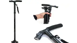 Walking Cane, Doctor  Roo Folding Cane with LED Light Review, Decent cane with interesting features,