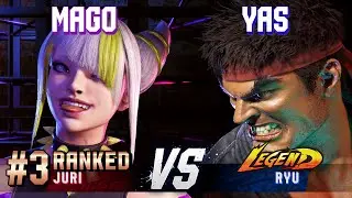 SF6 ▰ MAGO (#3 Ranked Juri) vs YAS (Ryu) ▰ High Level Gameplay