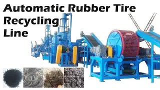Tire Recycling Powder Machine Line | Sustainable Rubber Tire Processing ♻️#rubber #tirerecycling