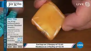 Jay King Butterscotch Amber Graduating Bead Necklace