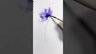 Loosewatercolor floral, flor f&aacute;cil con acuarela