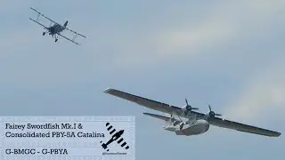 The RAREST (and LOOSEST) Navy Formation | Swordfish and Catalina | 4K | RAF Syerston Air Show 2025