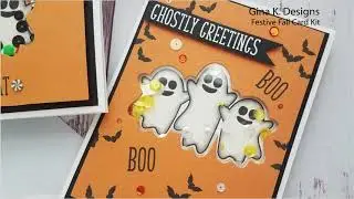 Halloween Shaker Cards from Gina K. Designs Festive Fall Card Kit