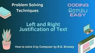 Left and Right Justification of Text Algorithm explained in Tamil | Python code