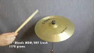 TRX 17 Inch Blends MDM/BRT Crash Cymbal 1178 grams DEMO VIDEO