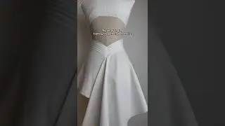 Transform fabric into a V back pleated skirt with simple draping #fashionhacks #fashiondraping