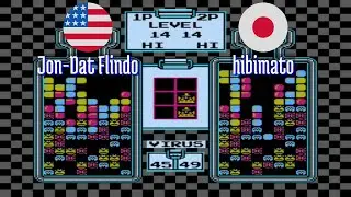 FT2 @nes_drmario: Jon-Dat Flindo (US) vs hibimato (JP) [Dr. Mario NES Fightcade] Jan 26