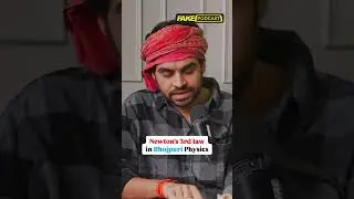 Newton's 3rd law in bhojpuri physics 😂😂. #fakepodcast #satishray #bhojpuri