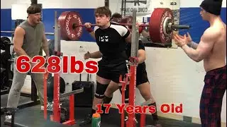Saturday Morning Crew: Working up to a 628lb Squat at 17 Years Old!
