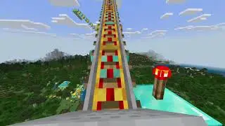 Dad and Son's first Minecraft Roller Coaster