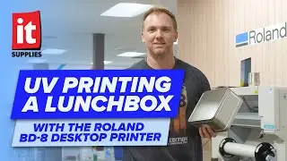 УФ-печать на ланчбоксе с помощью настольного принтера Roland BD-8