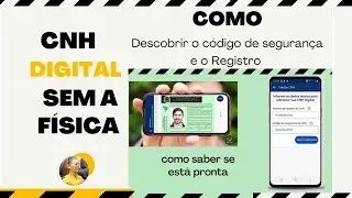 COMO BAIXAR A CNH DIGITAL SEM A FISICA EM MÃOS, ESTADO Rj 2024 como descobrir o código de segurança