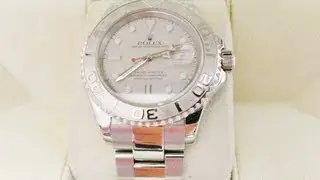 The ROLEX YACHT MASTER Oyster Perpetual Steel with Platinum Bezel