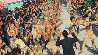 استعراض موكب شهيدة الرأس يوم السابع من محرم 1438كَرمة بني سعيد ساحة ابالفضل العباس جزء الثالث