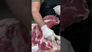 Part 1: Cutting Beef Flat Iron Steaks 🔪 #shorts #flatrions #steak #beef #thebeardedbutchers
