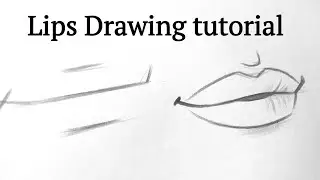 How to draw lips drawing easy step by step Basic drawing lessons with pencil for beginners tutorial