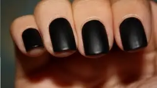 Permanent black nails using black hair dye o_o