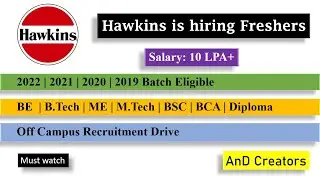 Hawkins is Hiring Freshers | Off Campus Recruitment Drive 2022, 2021, 2020, 2019 batch
