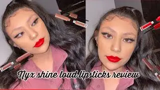 THIS IS AMAZING! ! NYX Shine Loud High Shine Lip Color REVIEW/SWATCHES
