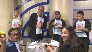 Team KUAM grubs on a hearty cajun lunch from Crab Daddy, delivered by Uno Go