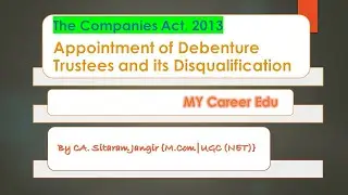 Appointment of Debentures Trustee