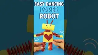 Dancing robot craft with cup and paper | Fun DIY for kids #craftchutney2 #diy #craft #ideas #shorts